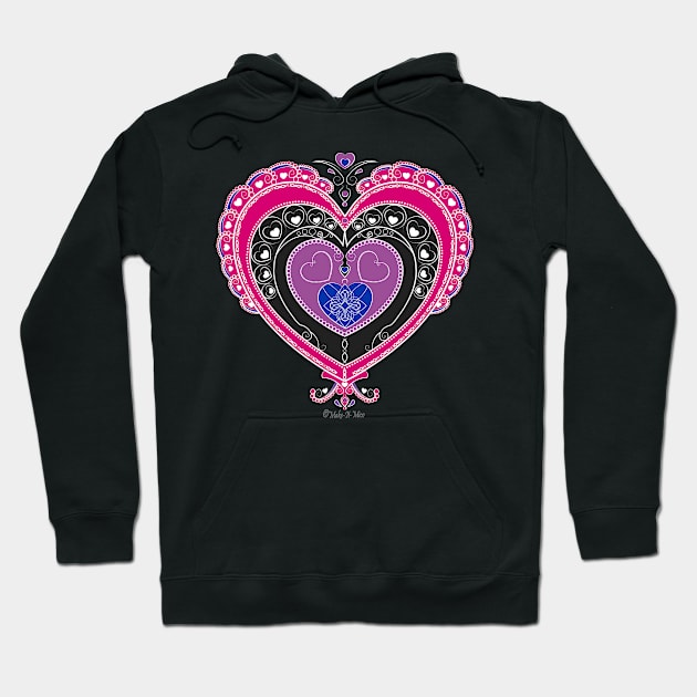 Pride Heart Bisexual Hoodie by Make-It-Mico